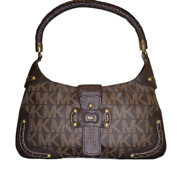 Michael Kors Bags Michael Kors Monogram Small Shoulder Bag Brown